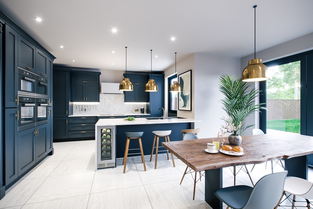 Kitchen-Diner Comfortable and modern fully-fitted kitchen with natural lighting